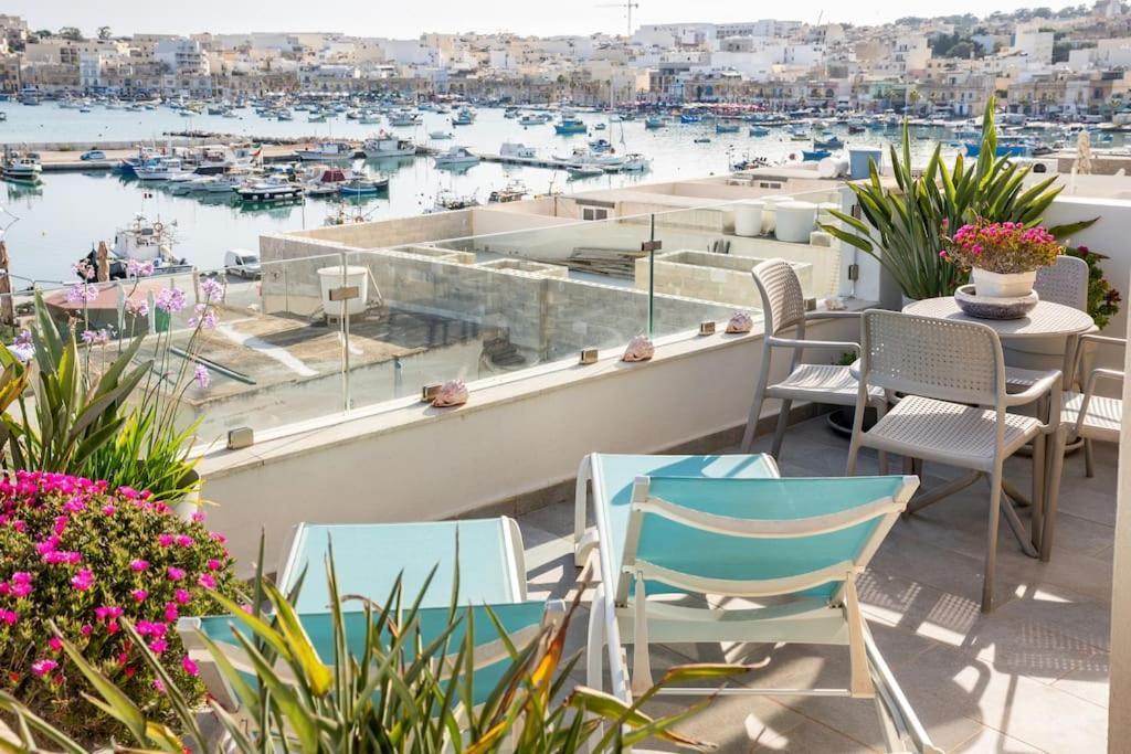 Ferienwohnung Seagull Penthouse Marsaxlokk Exterior foto